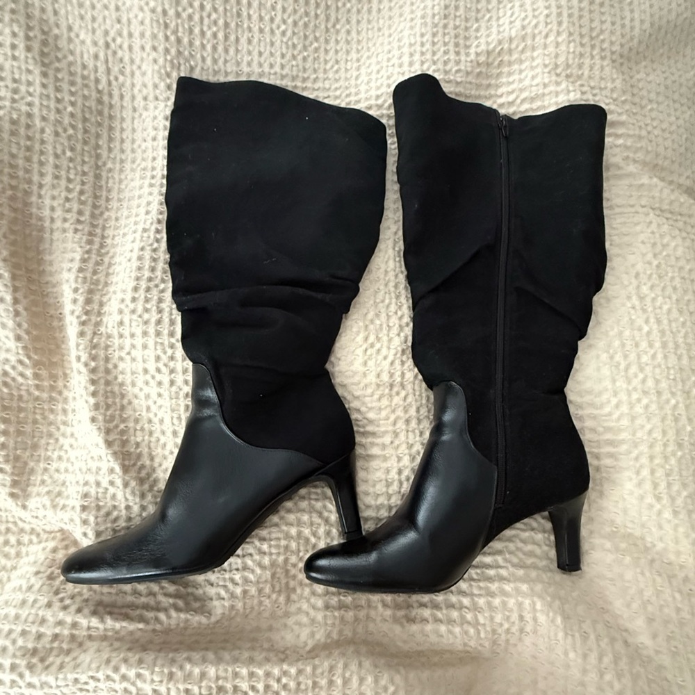 Life Stride Black Heeled Boots